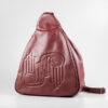 Leather Triangle Backpack by Northwest Coast Native Artist Dorothy Grant