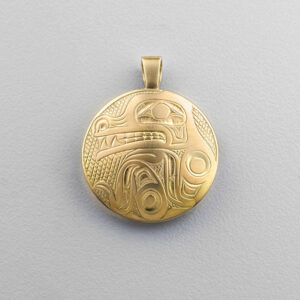 Gold Bear Pendant by Northwest Coast Native Artist Frank Paulson