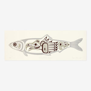 Iinang Xaadee Herring People - Guud Eagle II Print by Native Artist April White