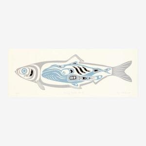 Iinang Xaadee Herring People - Kun Humpback II Print by Native Artist April White