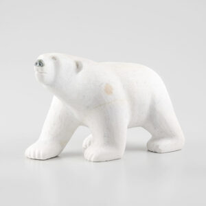 Stone Bear Sculpture by Inuit Artist Johnny Manning