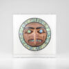 Wood and Abalone Shell Hawk Moon Frontlet by Northwest Coast Native Artist Alan Weir