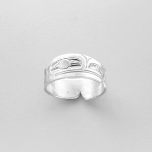 Silver Raven Ring by Northwest Coast Native Artist Richard Russ