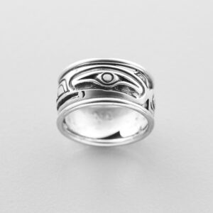 Silver Raven Ring by Northwest Coast Native Artist Norman Bentley