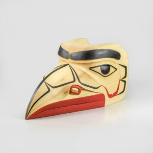 Wood Raven Headdress by Northwest Coast Native Artist Wilf Sampson