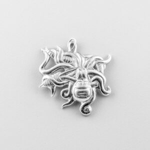 Silver Octopus and Halibut Pendant by Northwest Coast Native Artist Gus Cook
