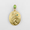 Gold and Abalone Shell Eagle Pendant by Northwest Coast Native Artist David Neel