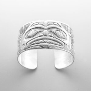 Silver Dogfish Bracelet by Northwest Coast Native Artist Derek White