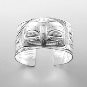 Silver Killerwhale Bracelet by Northwest Coast Native Artist Gus Cook