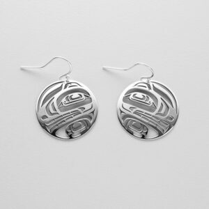 Silver Bear Earrings by Northwest Coast Native Artist Trevor Angus
