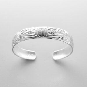 Silver Frog Bracelet by Northwest Coast Native Artist Kelvin Thompson