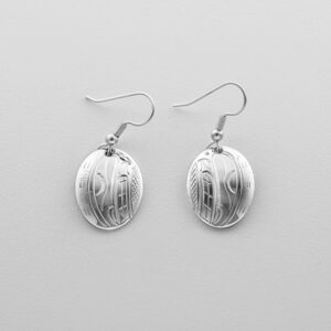 Silver Killerwhale Earrings by Northwest Coast Native Artist John Lancaster