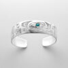 Silver and Turquoise Wolf Bracelet by Northwest Coast Native Artist David Neel