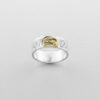 Silver and Gold Killerwhale Ring by Northwest Coast Native Artist John Lancaster