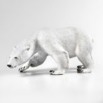 Stone Polar Bear Sculpture by Inuit Artist Paul Malliki