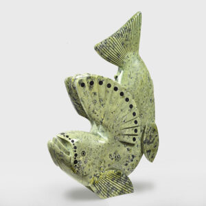 Stone Fish Sculpture by Inuit Artist Toonoo Sharky