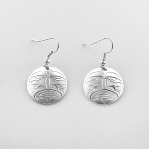Silver Moon Earrings by Northwest Coast Native Artist John Lancaster
