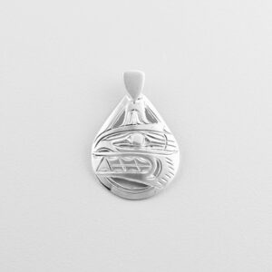 Silver Killerwhale Pendant by Northwest Coast Native Artist Harold Alfred