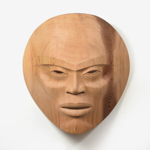 Wood Moon Mask by Northwest Coast Native Artist Klatle Bhi