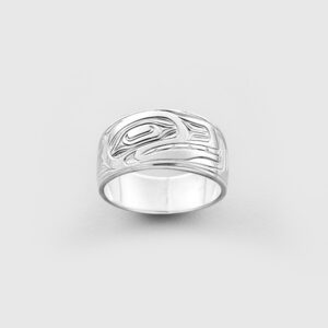 Silver Killerwhale Ring by Northwest Coast Native Artist Joseph Wilson