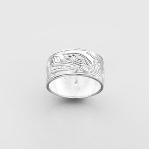Silver Wolf Ring by Northwest Coast Native Artist Joseph Wilson