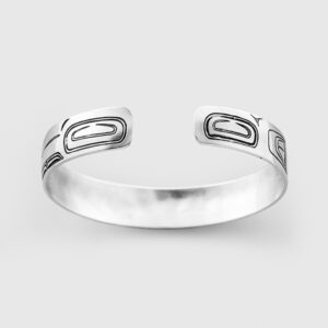 Silver Thunderbird Bracelet by Native Artist David Neel