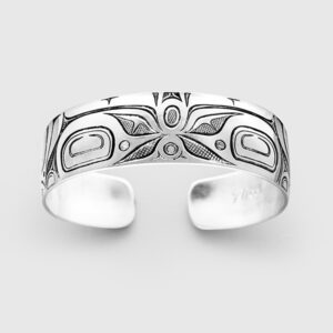 Silver Butterfly Bracelet by Native Artist David Neel