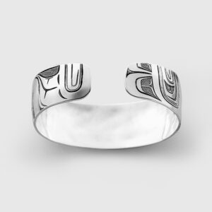 Silver Puffin Bracelet by Native Artist David Neel