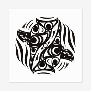 Salish Inlet State I in black print by Northwest Coast Native Artist Susan Point