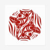 Salish Inlet State II in red print by Northwest Coast Native Artist Susan Point