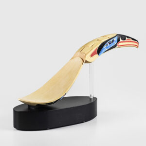 Wood Raven and Human Ladle by Native Artist Alvin Mack
