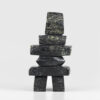 Stone Inukshuk Sculpture by Inuit Native Artist Salamonie Shaa