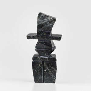 Stone Inukshuk Sculpture by Inuit Native Artist Kove Parr