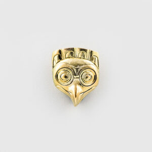 Gold Owl Pendant by Native Artist Lyle Wilson