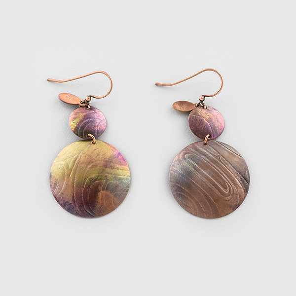 Copper Baby Momma Effigy Earrings by Native Artist Gwaai Edenshaw