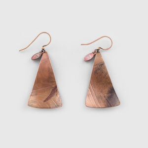 Copper Sharp Spoon Earrings by Native Artist Gwaai Edenshaw