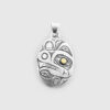 Silver and Gold Bear Pendant by Native Artist David Neel