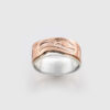 White Gold and Rose Gold Eagle Ring by Corrine Hunt