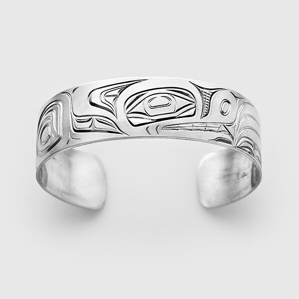 Silver Wold Bracelet by Native Artist David Neel