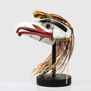 White Raven Mask by Northwest Coast Native Artist Sesyaz Saunders