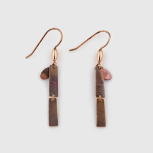 Copper Slats Earrings by Gwaai Edenshaw