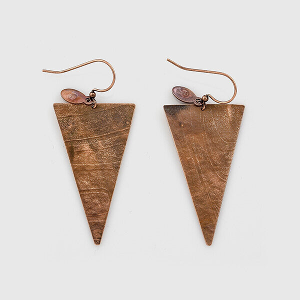 Copper Arrowhead Earrings by Gwaai Edenshaw