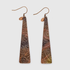 Copper SINX Earrings by Gwaai Edenshaw