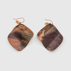 Copper Flasher Earrings by Gwaai Edenshaw