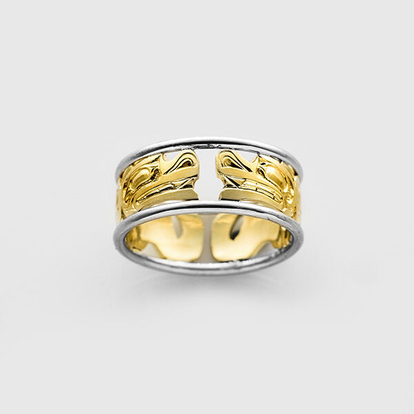 Gold Wolf Ring by Native Artist Frank Paulson