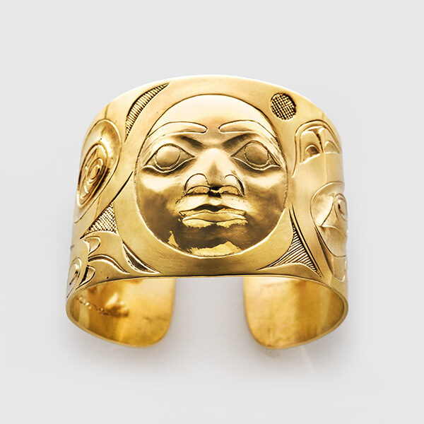 Gold Raven and the Moon Bracelet by Native Artist Don Yeomans
