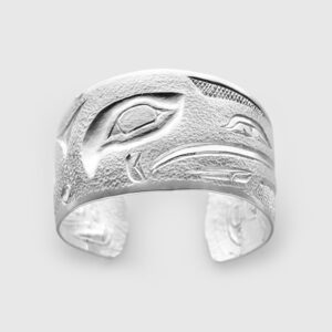 Silver Raven Bracelet by Native Artist Clarence Mills