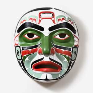 Wood Portrait Mask by Northwest Coast Native Artist Raymond Shaw