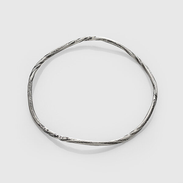 Silver Regalia Bangle by Native Artist Gwaai Edenshaw