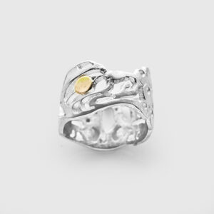 Silver and Gold Bear Ring by Native Artist Corrine Hunt